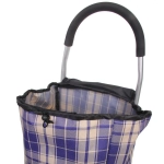 Тележка хозяйственная с сумкой (100*40*35см, колеса 21см,грузоподъемность до50 кг) синяя SYD100B-1