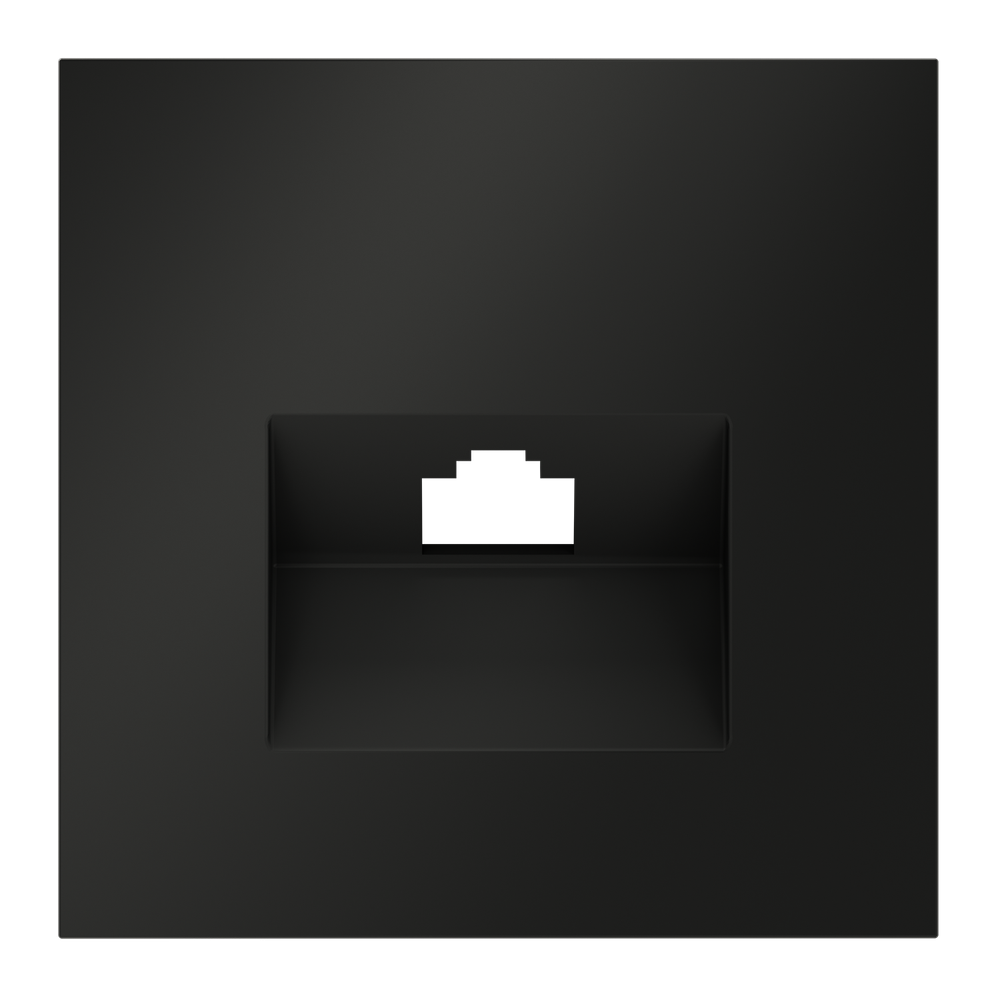 Накладка для розетки компьютерной RJ45 кат.6, S70 (черный матовый)