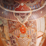 Антикварная настольная лампа в японском стиле