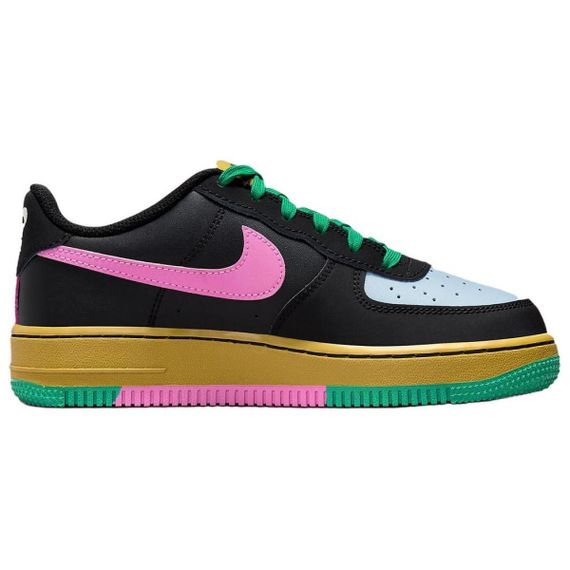 Nike Air FORCE 1 Детские Скейтбординги Низкие Кроссовки Многоцветный Пухворк Юнисекс