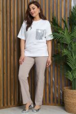 Брюки Бланж (бежевые) Б13391-18М LT Collection