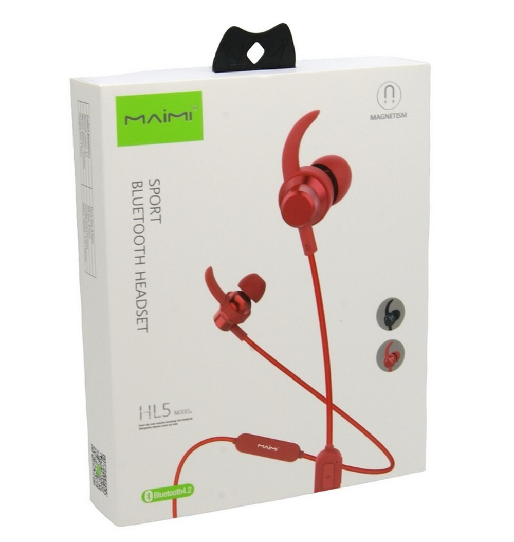 Спортивные наушники Bluetooth MAIMI HL5 (черный)