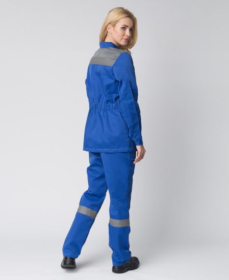 Костюм женский "Весна-1" NEW брюки (василек/серый)