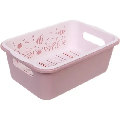 Дуршлаг пластиковый «SEGRETO» Аквариум 27*19*10см пыльная роза