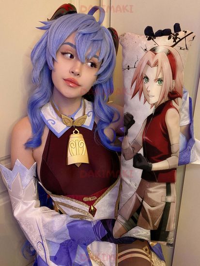 Мини дакимакура Саске Учиха и Сакура Харуно из Наруто арт. M0565, 60х20 см