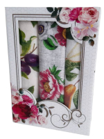 Набор из 3-х полотенец в подарочной упаковке, 100% хлопок, Россия.