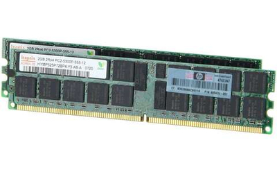 Оперативная память HP 4GB Reg PC2-5300 DDR2 2x2GB dual rank Kit 408853-B21