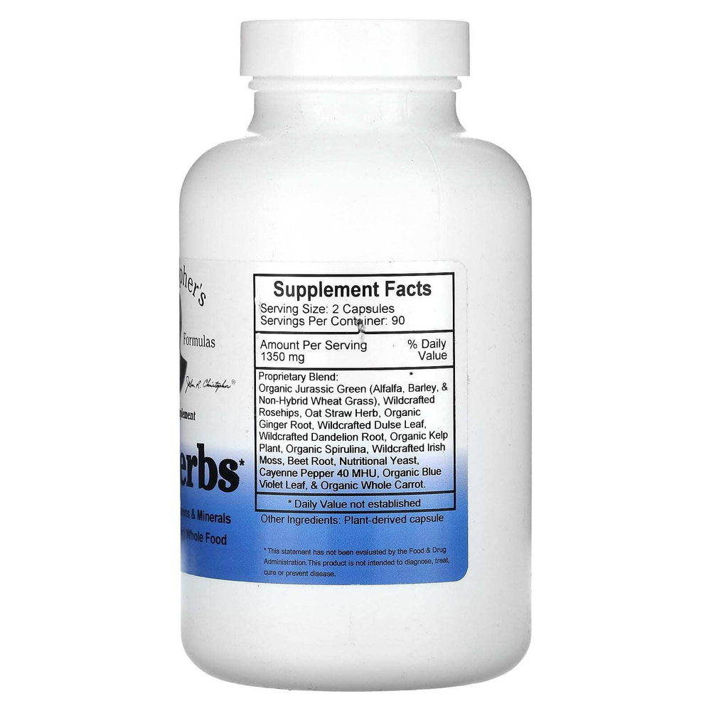 Christopher's Original Formulas, Vitalerbs, 675 мг, 180 капсул