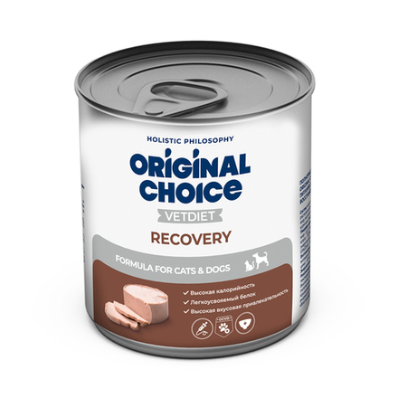 Консервы ORIGINAL CHOICE VETDIET Recovery для собак и кошек восстановительная диета 525 г
