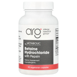 Metabolic Maintenance, бетаина гидрохлорид с пепсином, 90 вегетарианских капсул