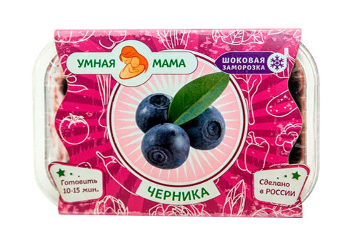 Черника "Умная мама" замороженная, 200г