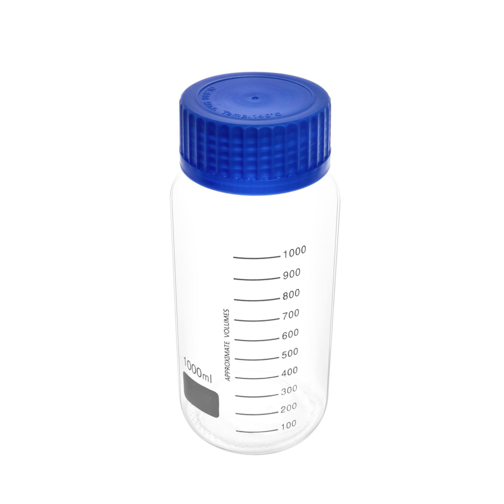 Банка лабораторная, 1000 мл, светлое силикатное стекло с широким горлом