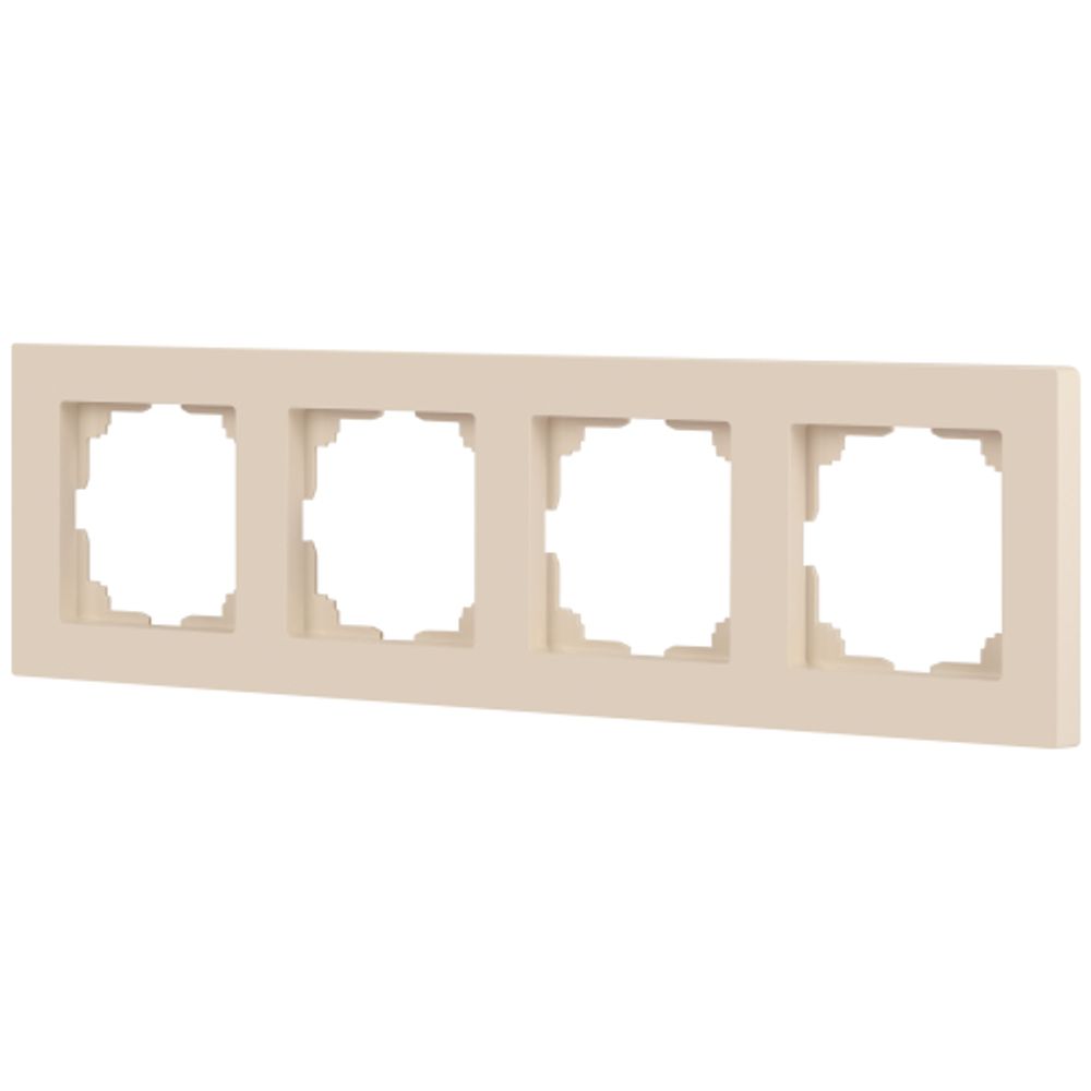 Рамка для розеток и выключателей Intro Accent 6-504-02 на 4 поста, СУ, слоновая кость