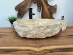 Раковина из мрамора Erozy Cream EM-65718 52х41х15 из натурального камня