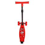 Самокат трехколесный с широкими колесами, колеса PU 12 см, со светом, заднее колесо без света
