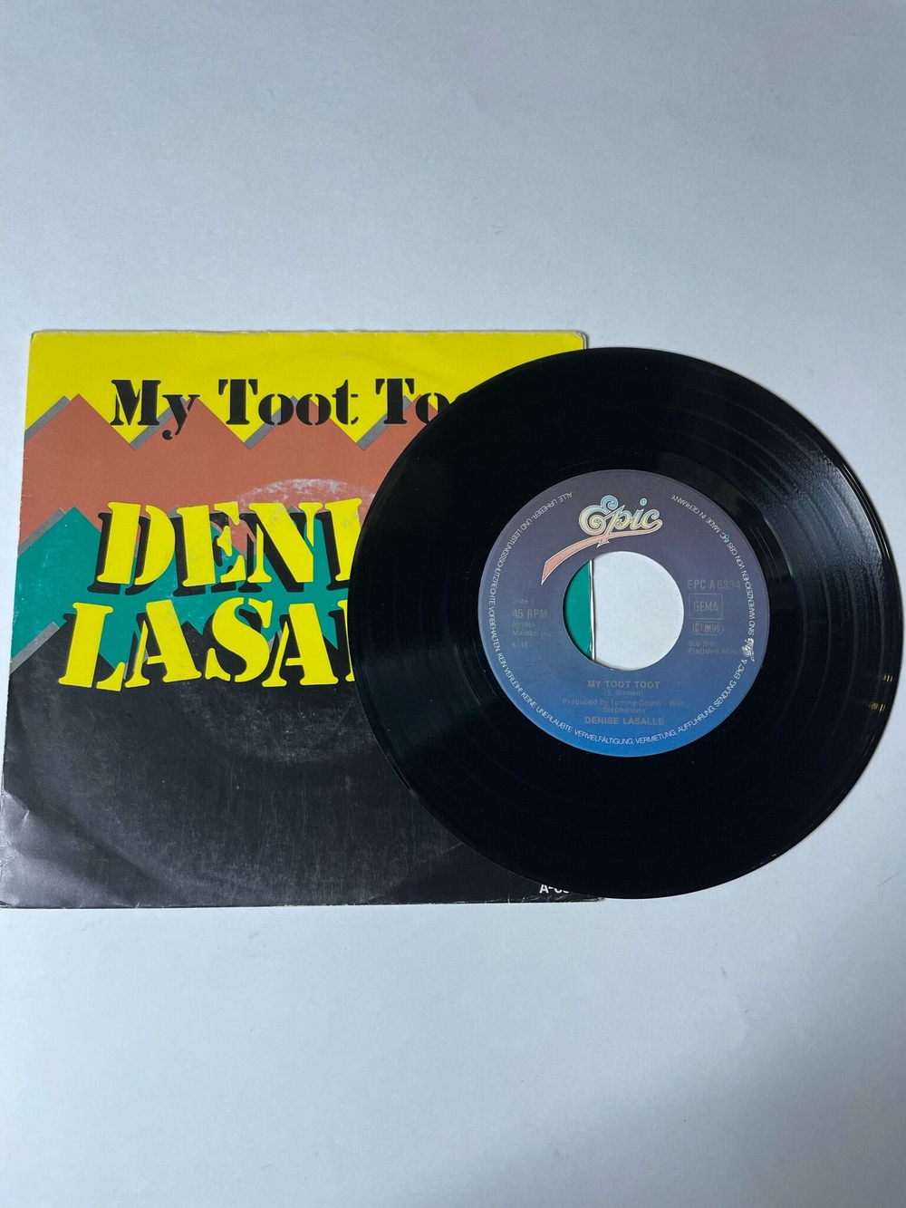 Винтажная виниловая пластинка LP Denise Lasalle My Toot Toot (Germany 1985) 7 дюймов