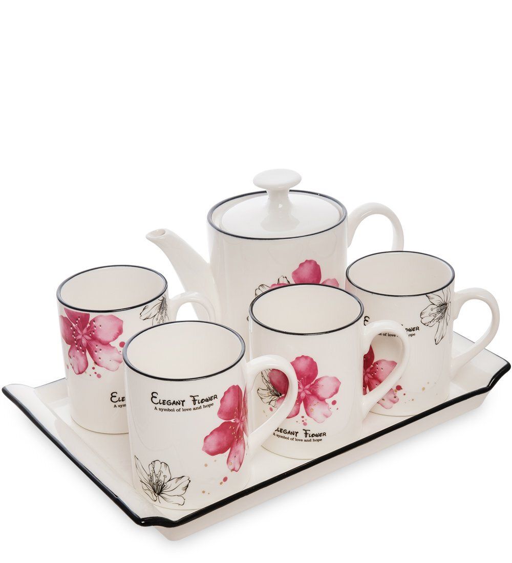 MUG-304 Чайный набор на 4 персоны «Цветок элегантности»
