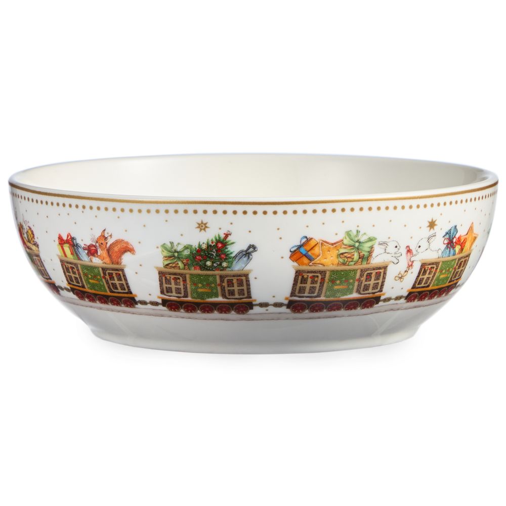 НАБОР ПОСУДЫ LEFARD "C НОВЫМ ГОДОМ" 3 ПР.: САЛАТНИК 800 МЛ, ТАРЕЛКА 19 СМ, КРУЖКА 400 МЛ (КОР=8НАБ.)