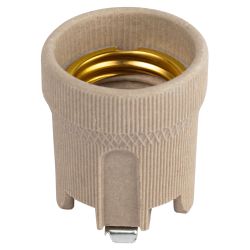 Патрон ЭРА Е27 керамический белый с держателем