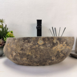 Раковина из речного камня RS-64106 (45*36*15) 0122