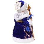 Дед Мороз музыкальный «Величестенный посох» в синей шубке 30 см