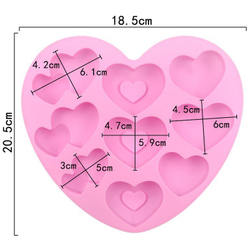 Форма силиконовая «Магия сердец», 9 ячеек