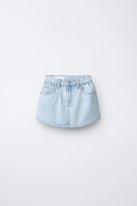 ZARA ДЖИНСОВАЯ ЮБКА, ГОЛУБОЙ