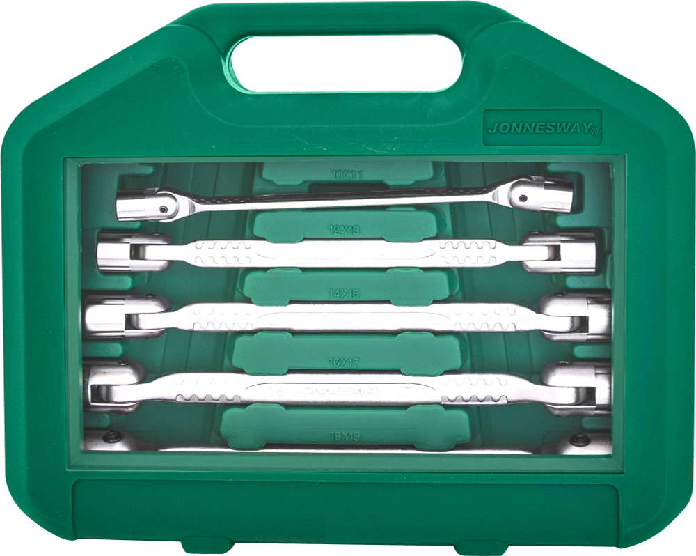 W43A106S Набор ключей гаечных карданных в кейсе, 8-19 мм, 6 предметов