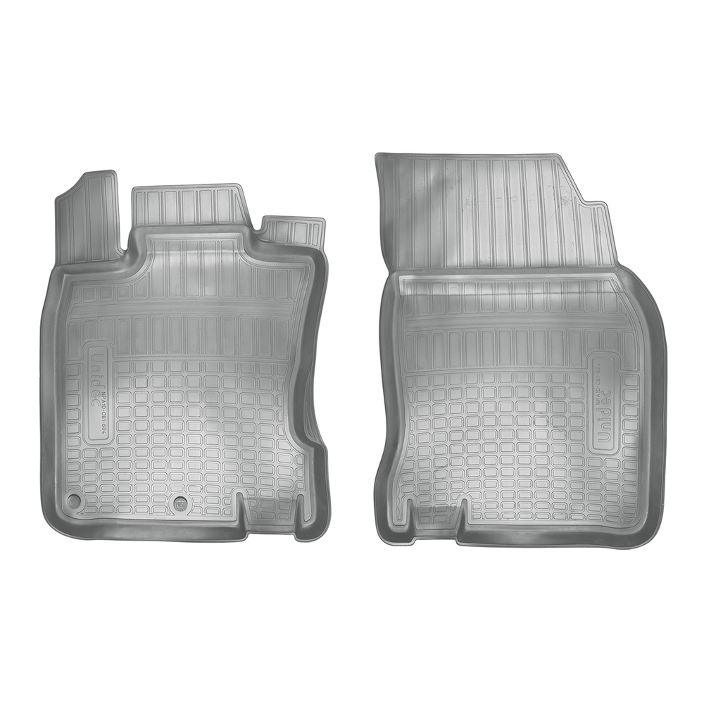 Ковры в салон Norplast/Unidec для Nissan Qashqai в кузове J11 (2014-), Серый, передние, арт.NPA10-C61-604-G