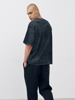 Футболка garment dyed (черный)