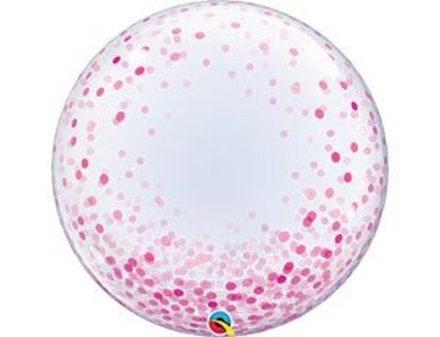 BUBBLE DECO (61 см) сфера Конфетти розовое, 1шт