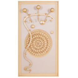 Вешалка настенная Heri 1 Айвори Мраморное золото