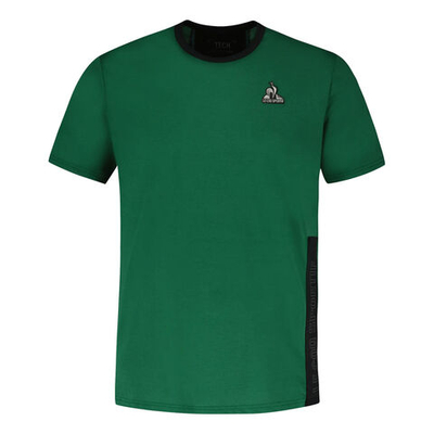 Мужское теннисное поло Le Coq Sportif Tech N°1 T-Shirt Men - Dark Green, Black
