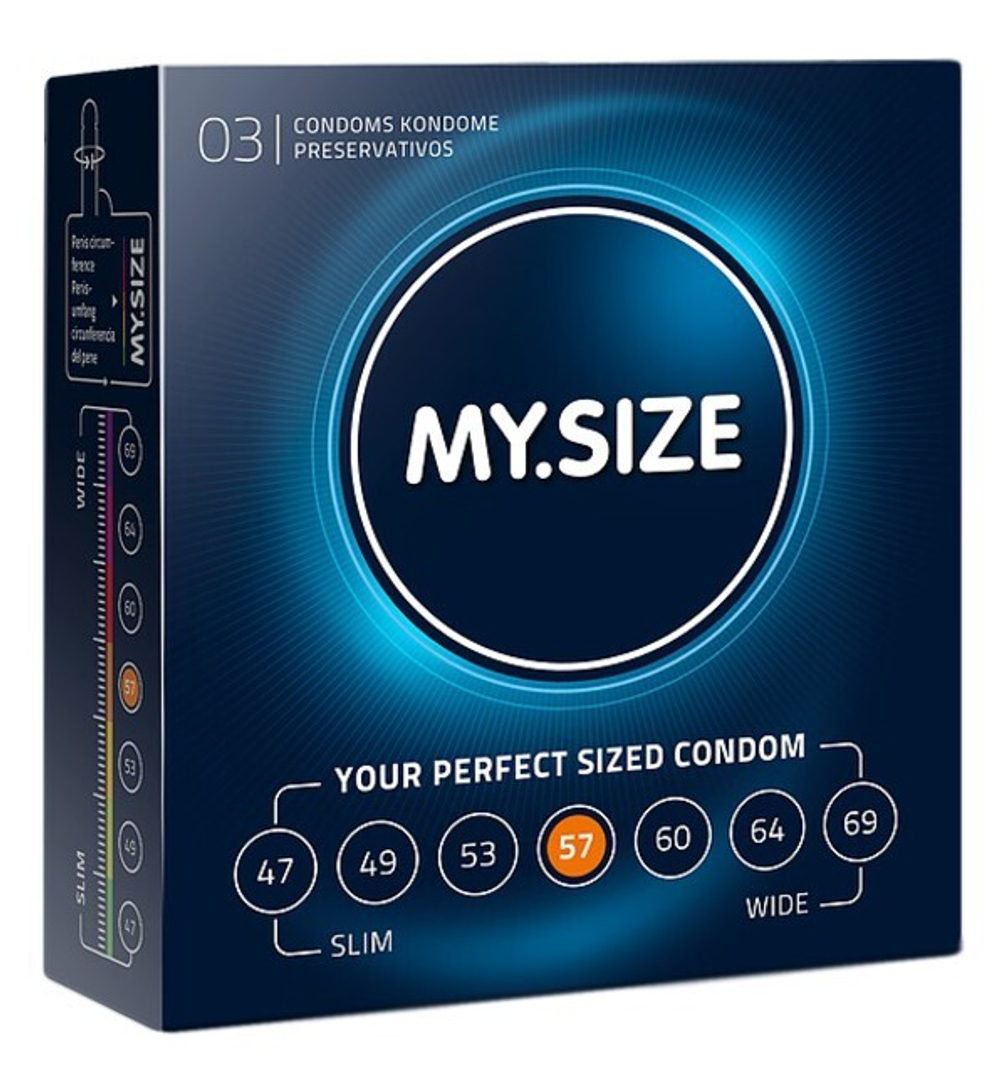 Презервативы My.Size 57 №3 (Цвет: прозрачный)