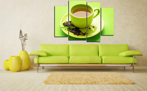 Модульная картина "Мятное настроение"