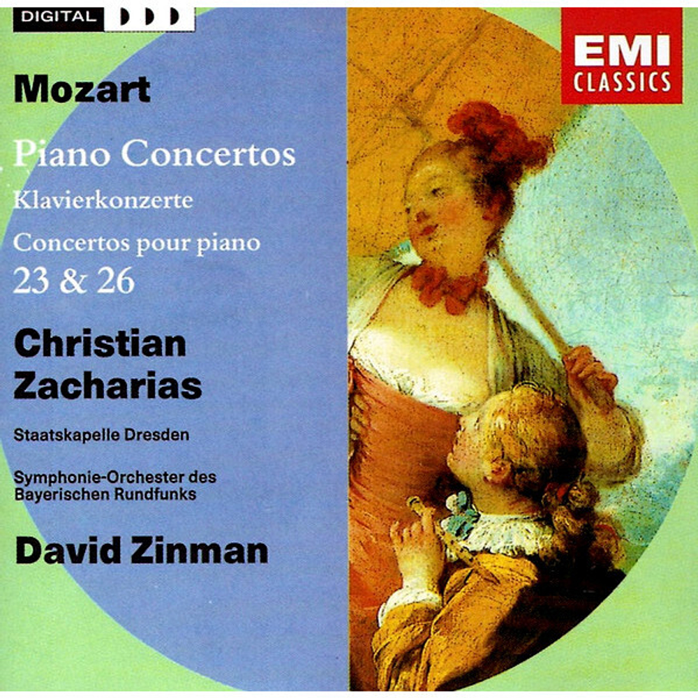 Christian Zacharias, Staatskapelle Dresden, Symphonie-Orchester des Bayerischen Rundfunks, David Zinman / Mozart: Piano Concertos 23 & 26 (CD)
