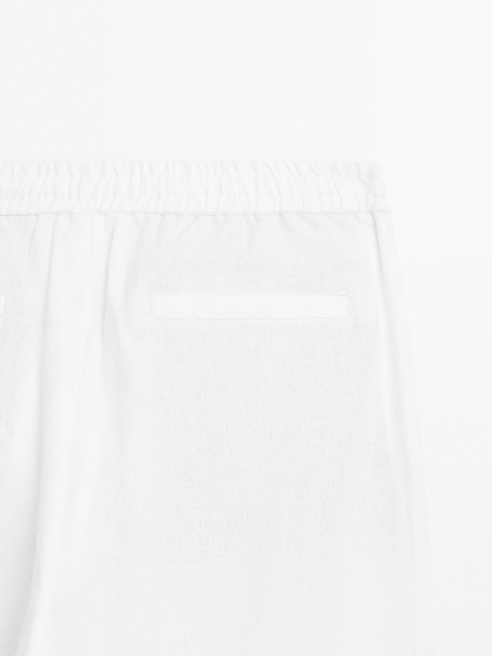 Massimo Dutti Брюки-джоггеры из 100% льна, белый