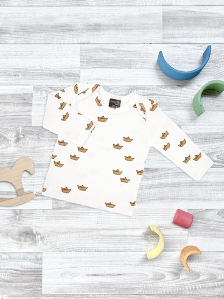 Футболка с длинным рукавом Mjölk Бумажные кораблики