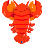 Шар Фольгированный Рак Лобстер (Красный)