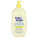 Baby Magic, Увлажняющий гель для волос и тела, мягкая пудра, 887 мл (30 жидк. Унций)