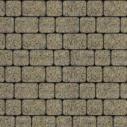 Тротуарная плитка КЛАССИКО - Гранит+ Желтый с черным, комплект из 2 видов плит