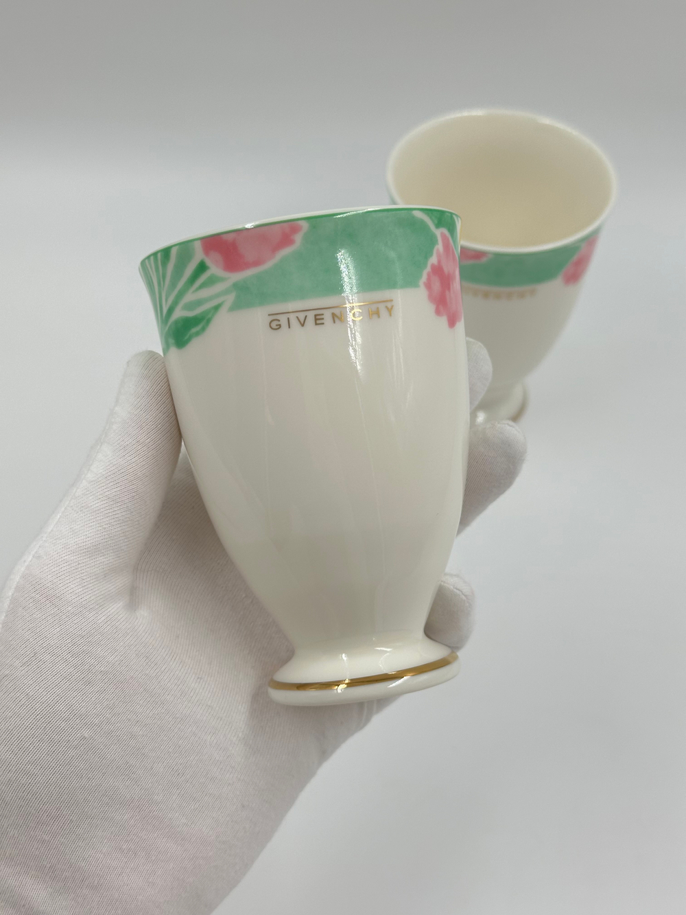 Стакан с зелёной каймой Givenchy by Yamaka