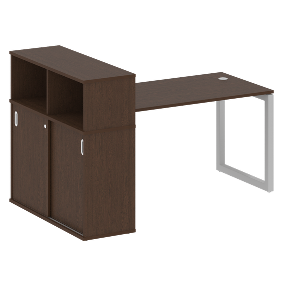 Метал Систем Куатро Стол письменный с шкафом-купе на О-образном м/к 50БО.РС-СШК-3.3 Т