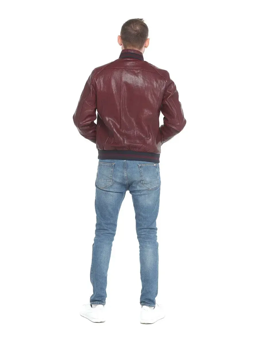 Мужская кожаная куртка / натуральная кожа ягненка / Турция