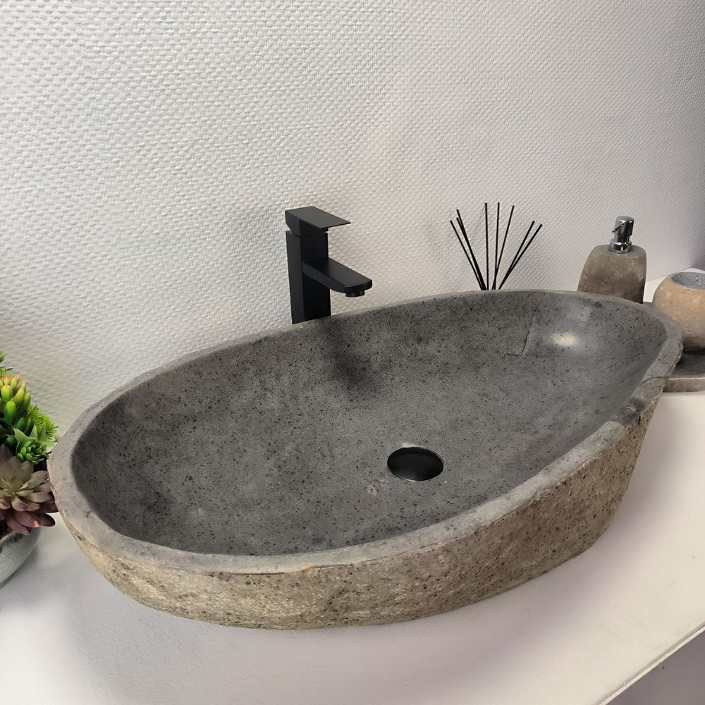 Раковина из речного камня RS-63640 (79*45*16) 0125