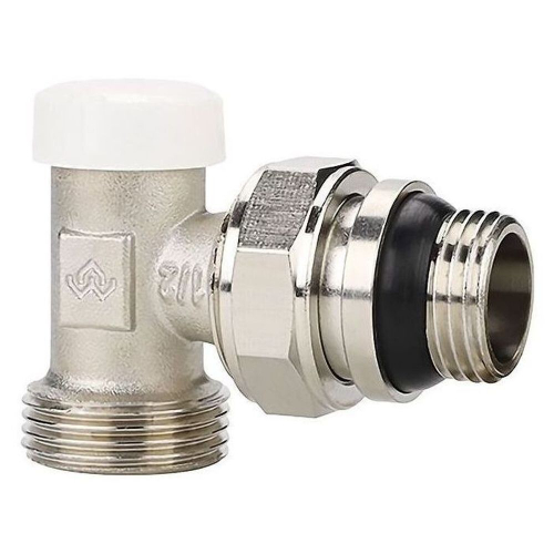 Клапан радиаторный VARMEGA 1/2quot; x 3/4quot;EK запорный, угловой с самоуплотняющимся полусгоном VM10212