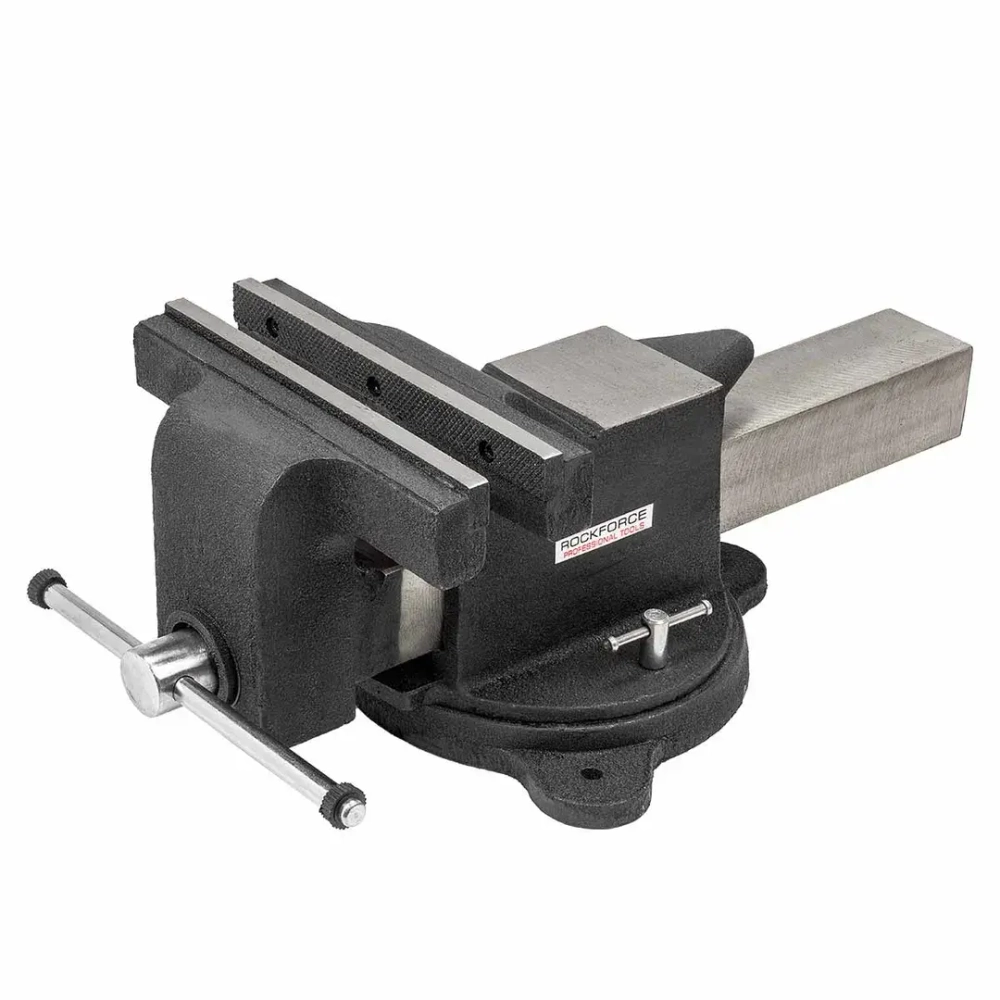 Тиски стальные поворотные с наковальней 6''(150мм) RockForce RF-6540206A
