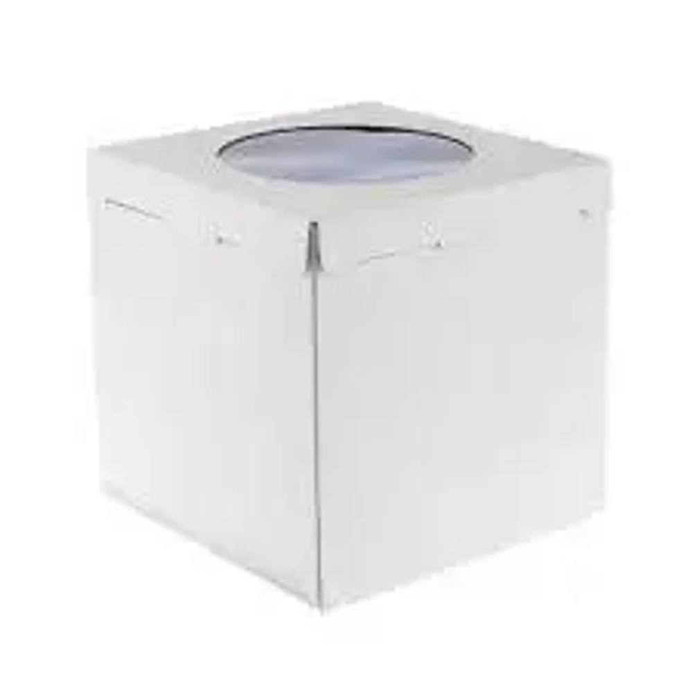 Коробка для торта с окном 50 х 50 х 50 см, белая