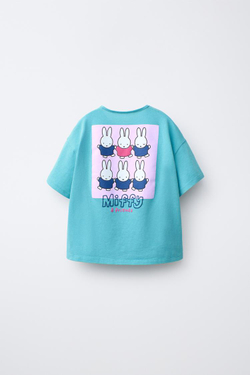 ZARA ФУТБОЛКА С ВЫШИВКОЙ MIFFY™ MERCIS BV ©, СИНИЙ