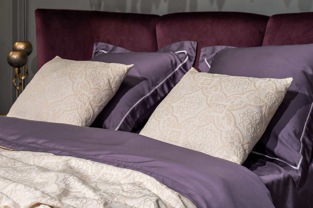 Наволочка декоративная 50x50 Garda Decor Тиара бежевая